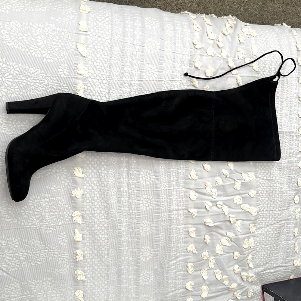 Black over knee boots